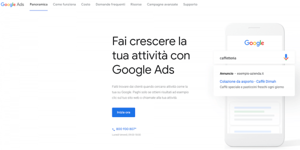 marketing ristoranti google ads